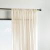 imageMartha Stewart Glacier Sheer Rod Pocket Window Curtain Panel Pair 95quot WhiteIvory