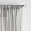 imageMartha Stewart Glacier Sheer Rod Pocket Window Curtain Panel Pair 95quot WhiteSilver