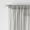 imageMartha Stewart Glacier Sheer Rod Pocket Window Curtain Panel Pair 95quot WhiteSilver