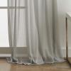 imageMartha Stewart Glacier Sheer Rod Pocket Window Curtain Panel Pair 95quot WhiteSilver