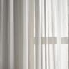 imageMartha Stewart Glacier Sheer Rod Pocket Window Curtain Panel Pair 95quot WhiteSilver