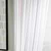 imageMartha Stewart Glacier Sheer Rod Pocket Window Curtain Panel Pair 95quot WhiteWhite
