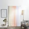 imageMartha Stewart Glacier Sheer Rod Pocket Window Curtain Panel Pair 95quot WhiteWhite