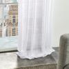 imageMartha Stewart Glacier Sheer Rod Pocket Window Curtain Panel Pair 95quot WhiteWhite