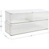 imageMartha Stewart Grady Clear Plastic Stackable Storage Boxes with White Engineered Wood Lids Set of 3ClearWhite Engineered Top