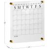 imageMartha Stewart Grayson Acrylic Wall Calendar with Notes with Dry Erase Marker and Mounting Hardware 24quot x 18quot wGold PrintClearBlack
