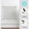 imageMartha Stewart Grayson Acrylic Wall Calendar with Notes with Dry Erase Marker and Mounting Hardware 24quot x 18quot wGold PrintClearBlack