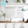 imageMartha Stewart Grayson Acrylic Wall Calendar with Notes with Dry Erase Marker and Mounting Hardware 24quot x 18quot wGold PrintClearBlack