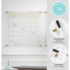 imageMartha Stewart Grayson Acrylic Wall Calendar with Notes with Dry Erase Marker and Mounting Hardware 24quot x 18quot wGold PrintClearBlack