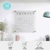 imageMartha Stewart Grayson Acrylic Wall Calendar with Notes with Dry Erase Marker and Mounting Hardware 24quot x 18quot wGold PrintClearBlack