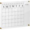 imageMartha Stewart Grayson Acrylic Wall Calendar with Notes with Dry Erase Marker and Mounting Hardware 24quot x 18quot wGold PrintClearBlack