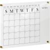 imageMartha Stewart Grayson Acrylic Wall Calendar with Notes with Dry Erase Marker and Mounting Hardware 24quot x 18quot wGold PrintClearBlack