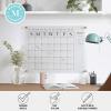 imageMartha Stewart Grayson Acrylic Wall Calendar with Notes with Dry Erase Marker and Mounting Hardware 24quot x 18quot wGold PrintClearBlack