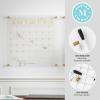 imageMartha Stewart Grayson Acrylic Wall Calendar with Notes with Dry Erase Marker and Mounting Hardware 24quot x 18quot wGold PrintClearGold