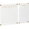 imageMartha Stewart Grayson Acrylic Wall Calendar with Notes with Dry Erase Marker and Mounting Hardware 24quot x 18quot wGold PrintClearGold
