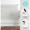 imageMartha Stewart Grayson Acrylic Wall Calendar with Notes with Dry Erase Marker and Mounting Hardware 24quot x 18quot wGold PrintClearGold