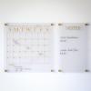 imageMartha Stewart Grayson Acrylic Wall Calendar with Notes with Dry Erase Marker and Mounting Hardware 24quot x 18quot wGold PrintClearGold