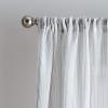 imageMartha Stewart Hampton Stripe Sheer Rod Pocket Single Curtain Panel 95quot GreyGrey
