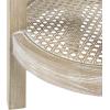 imageMartha Stewart Harley Accent Tables Modern Farmhouse Rattan Shelving Design Round Tabletop Living Room Furniture Occasional Piece Dia 15quot X 28quot WheatFarm House