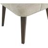 imageMartha Stewart Holls A Pair Dining Chairs Swoop Arm Curved Upholstered Back Round Piping Foam Seat Cushion Modern Kitchen Furniture Dark Finished Solid Wood Legs 35quot H Beige 2 PieceHolls