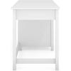 imageMartha Stewart Hutton Shaker Style Home Office Desk with 2 Side Drawers in White with Polished Brass Hardware