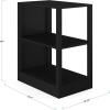 imageMartha Stewart Kayden Home Office Modular 2Tier Bookshelf with Open Storage and 2 Shelves in BlackBlack