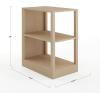imageMartha Stewart Kayden Home Office Modular 2Tier Bookshelf with Open Storage and 2 Shelves in BlackLight Natural