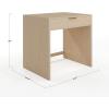 imageMartha Stewart Kayden Home Office Modular Desk with Drawer and Dual 2 Tier Shelves in Light Natural with Brushed Gold Hardware