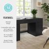 imageMartha Stewart Kayden Home Office Modular Desk with Drawer and Dual 3 Drawer File Cabinets in Black with Oil Rubbed Bronze Hardware