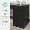 imageMartha Stewart Kayden Home Office Modular File Cabinet with 3 Drawers in Black with Oil Rubbed Bronze HardwareBlack