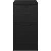 imageMartha Stewart Kayden Home Office Modular File Cabinet with 3 Drawers in Black with Oil Rubbed Bronze HardwareBlack