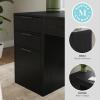 imageMartha Stewart Kayden Home Office Modular File Cabinet with 3 Drawers in Black with Oil Rubbed Bronze HardwareBlack