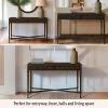 imageMartha Stewart Kena Hall Console Entryway with Storage Fluted Drawers Solid Wood Legs Cottage Inspired Sofa Table Antique Brass Knobs Coastal Living Room Furniture 475quot Wide Brown475