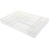imageMartha Stewart Kerry Plastic Stackable Office Desk Drawer Organizers Set of 8 with Gold TrimSet of 8