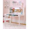imageMartha Stewart Kids Desk with Hutch and Chair by Guidecraft  Creamy White Wooden Study Table with Storage and Corkboard  Bedroom Furniture Set Desk and Chair Set Ages 512Creamy White