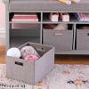 imageMartha Stewart Kids Storage Bench Gray Wooden Toy and Book Organizer with Shelves Builtin Cushion and Fabric Bins for Playroom and BedroomGrey