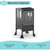 imageMartha Stewart Kitchen Helper  Toddler Tower  Charcoal Kids Folding Wood Kitchen Platform Adjustable Height Step Stool for Toddlers  Little Kids Learning FurnitureCharcoal
