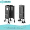 imageMartha Stewart Kitchen Helper  Toddler Tower  Charcoal Kids Folding Wood Kitchen Platform Adjustable Height Step Stool for Toddlers  Little Kids Learning FurnitureCharcoal