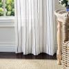 imageMartha Stewart Laguna Stripe SemiSheer Tie Tab Window Curtain Panel Pair 95 GreyGrey
