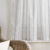 imageMartha Stewart Laguna Stripe SemiSheer Tie Tab Window Curtain Valance and Tiers Set GreyMocha