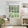 imageMartha Stewart Laguna Stripe SemiSheer Tie Tab Window Curtain Valance and Tiers Set GreyMocha