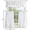 imageMartha Stewart Laguna Stripe SemiSheer Tie Tab Window Curtain Valance and Tiers Set GreyWhite