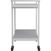 imageMartha Stewart Liam 2Tier Mobile Office Storage and Printer Cart in Walnut with Polished Brass FrameGrayBrushed Nickel Frame