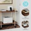 imageMartha Stewart Liam 2Tier Mobile Office Storage and Printer Cart in Walnut with Polished Brass FrameWalnutPolished Brass Frame