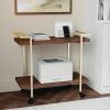 imageMartha Stewart Liam 2Tier Mobile Office Storage and Printer Cart in Walnut with Polished Brass FrameWalnutPolished Brass Frame