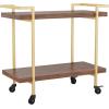 imageMartha Stewart Liam 2Tier Mobile Office Storage and Printer Cart in Walnut with Polished Brass FrameWalnutPolished Brass Frame