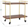imageMartha Stewart Liam 2Tier Mobile Office Storage and Printer Cart in Walnut with Polished Brass FrameWalnutPolished Brass Frame