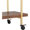 imageMartha Stewart Liam 2Tier Mobile Office Storage and Printer Cart in Walnut with Polished Brass FrameWalnutPolished Brass Frame