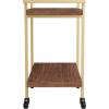 imageMartha Stewart Liam 2Tier Mobile Office Storage and Printer Cart in Walnut with Polished Brass FrameWalnutPolished Brass Frame