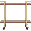 imageMartha Stewart Liam 2Tier Mobile Office Storage and Printer Cart in Walnut with Polished Brass FrameWalnutPolished Brass Frame